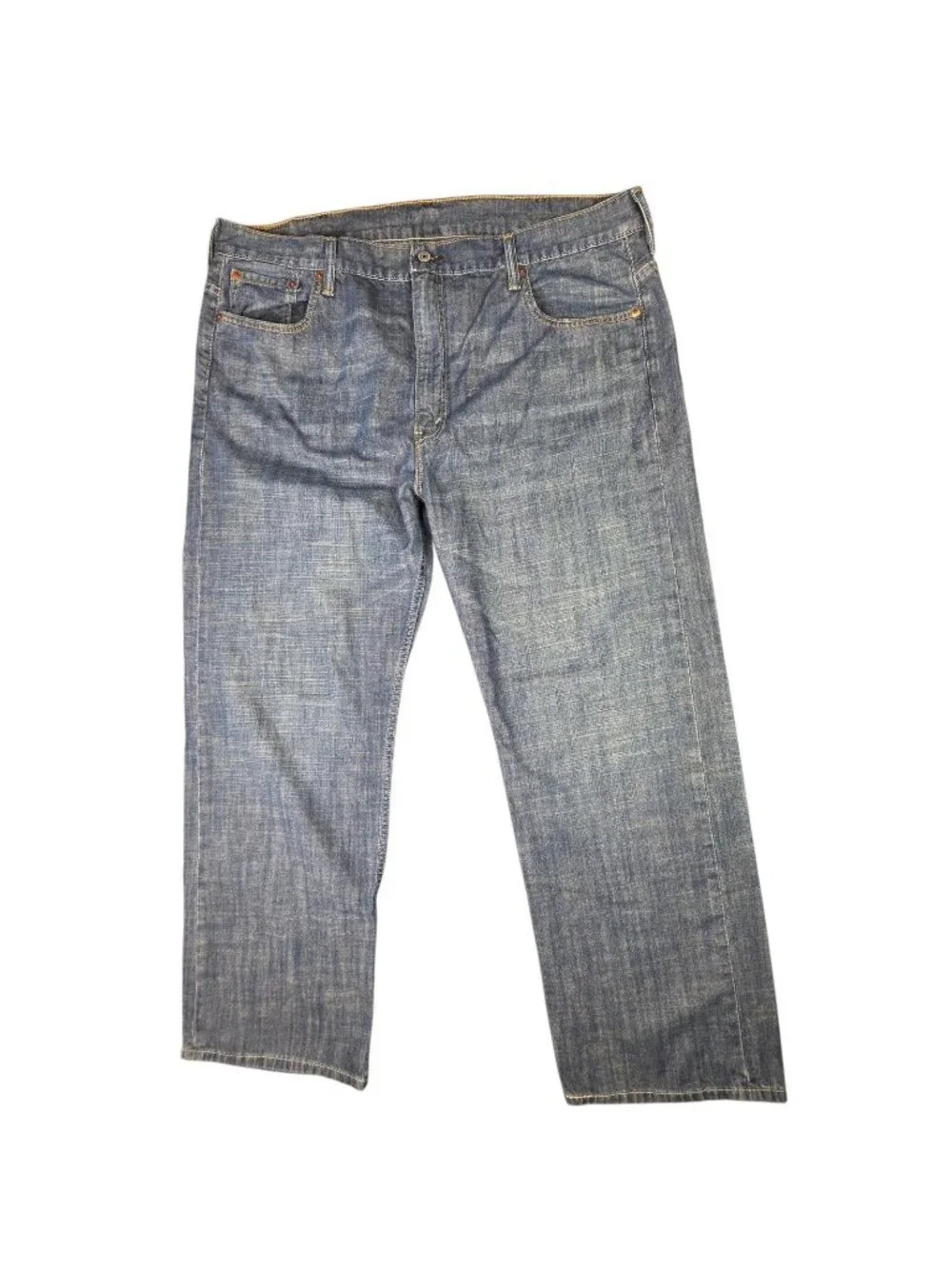 Levis 569 Jeans Mens 42x32 Blue Denim Crosstown Wash Relaxed Straight Y2K Grunge